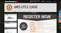 Desktop Screenshot of ameslittleleaguebaseball.org