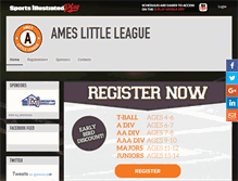 Tablet Screenshot of ameslittleleaguebaseball.org